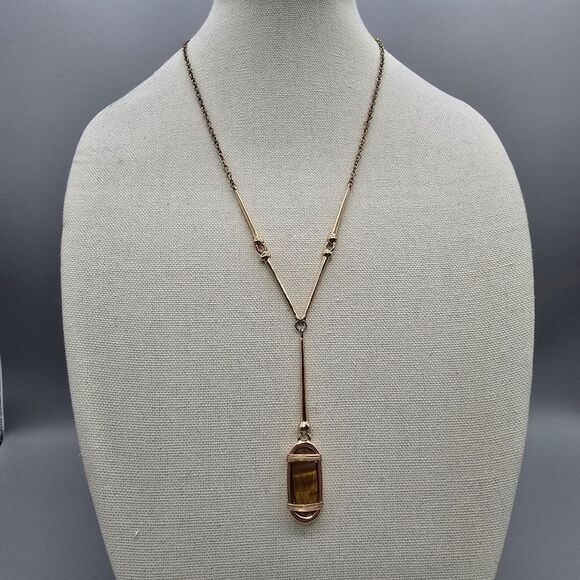 Gold Pendant Necklace with Chain - Picture 1 of 5